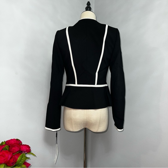 Calvin Klein Long Sleeves Jacket/ Blazer W/ Cream Piped Details - Duplicate - Picture 9 of 14